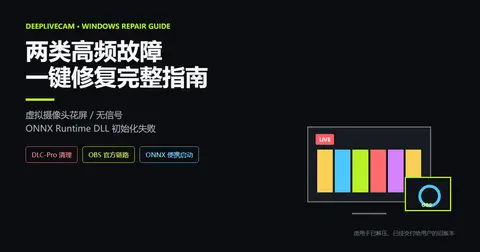 DeepLiveCam 两类高频故障一键修复完整指南