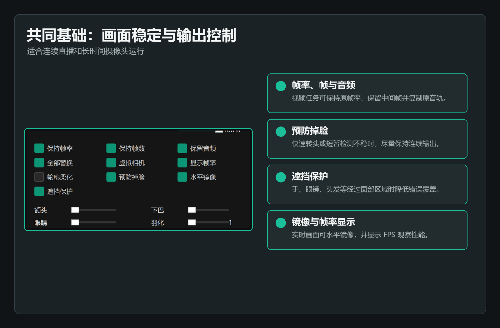 画面稳定与输出控制