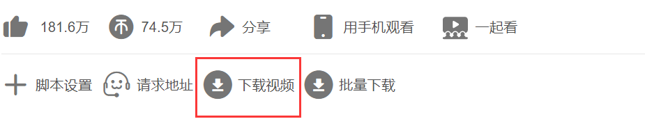 下载视频按钮